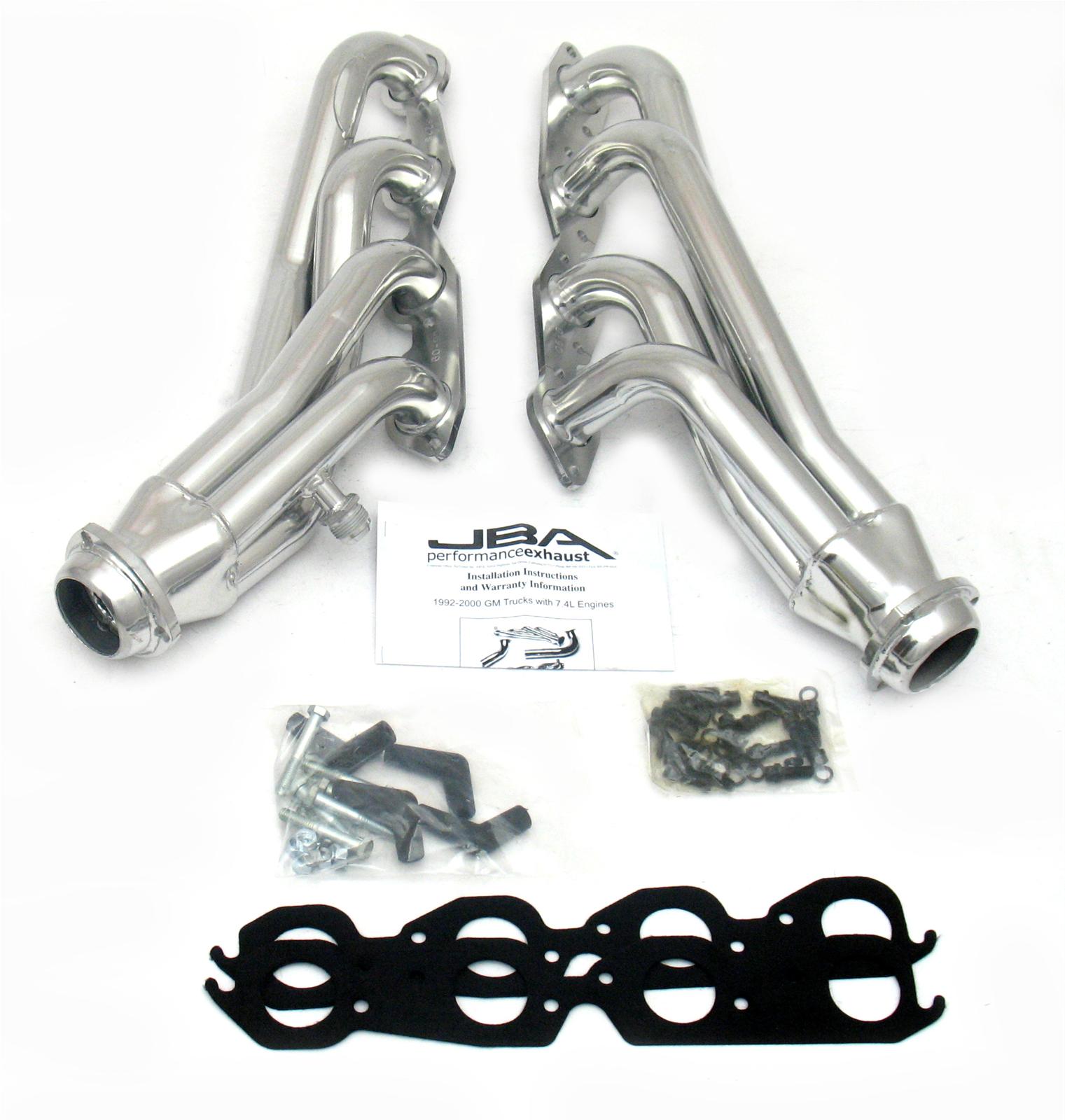 JBA 96-00 GM Truck 7.4L Vortec w/o A.I.R. 1-3/4in Primary Silver Ctd Cat4Ward Header