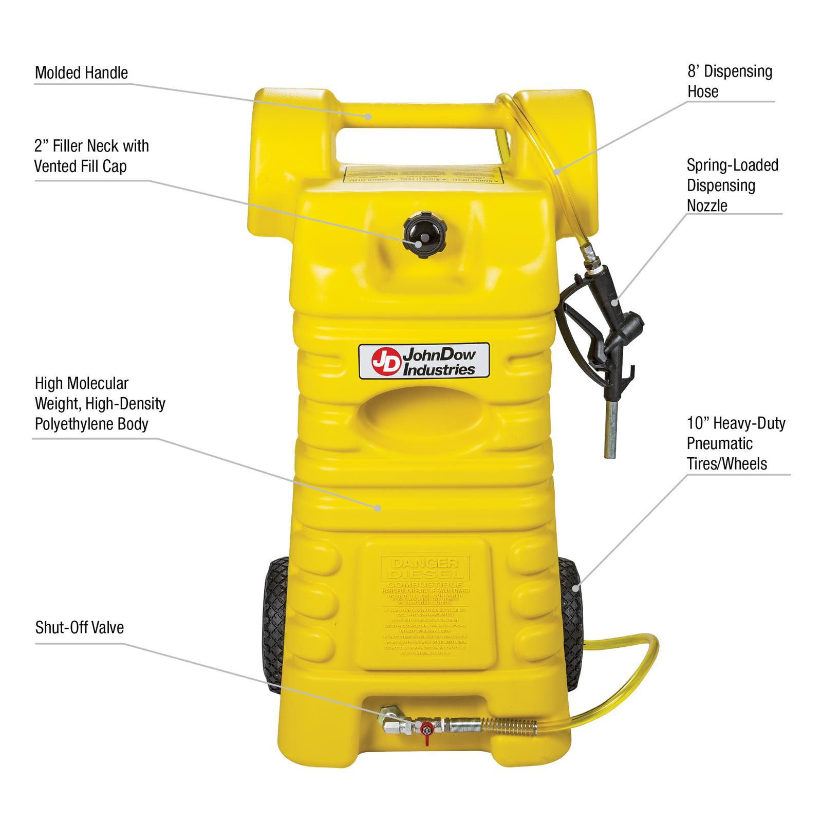 Johndow Industries Gg-25pfc-d John Dow Poly Gas Caddies 