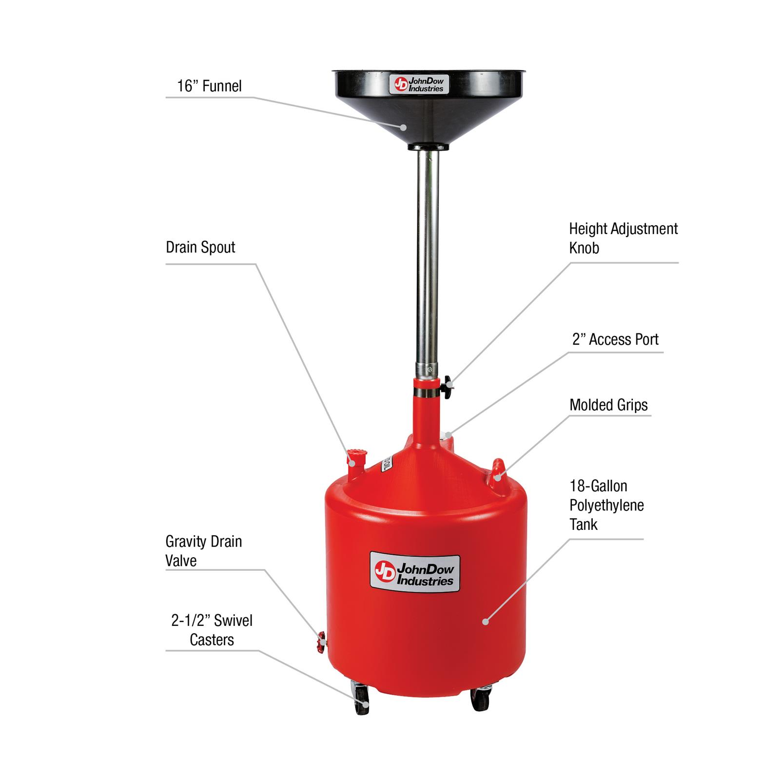 JohnDow Industries JDI-18DCP John Dow Economy Portable Poly Oil
