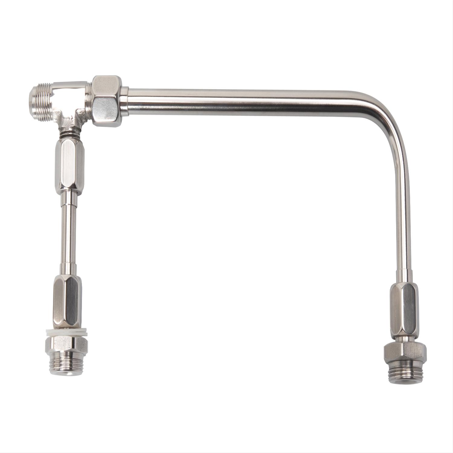 JET Carburetor Fuel Lines 34160SS Lines, Stainless Steel, Polished, Clear Anodized Aluminum Fittings, Holley 4160, Kit