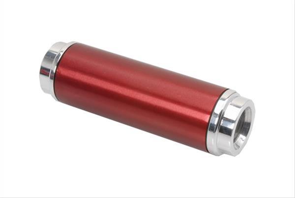 JET Powr-Flo Inline 10 Microns Fuel Filter with -10 AN O-ring Inlet Size 34180RD Filter, Inline, O-Ring Inlet/Outlet, Micron, 175 GPH, Cellulose, Aluminum, Red, Each thumbnail 2