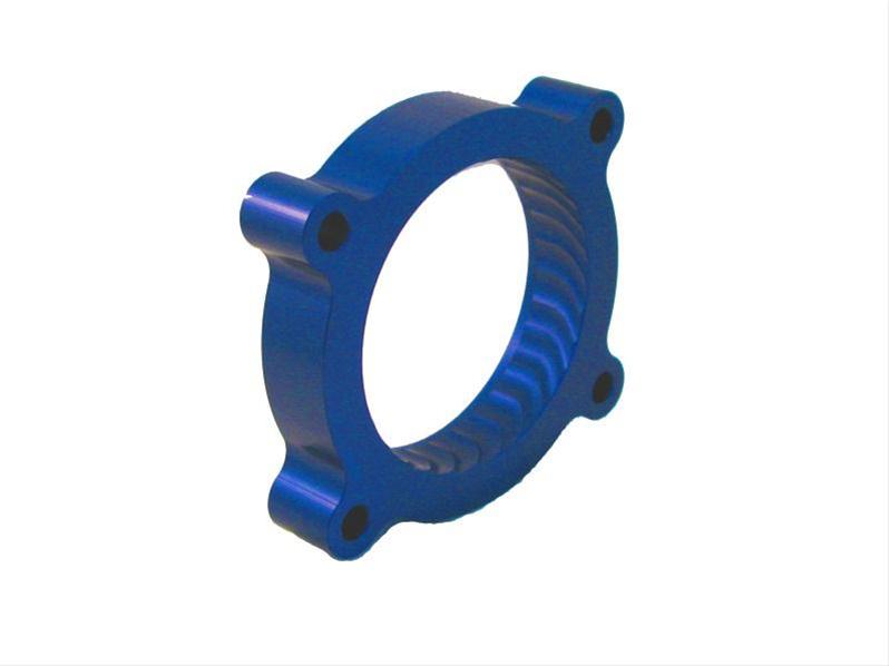 JET Powr-Flo Throttle Body Spacers for 2011-2015 F-150, MUSTANG - 62168 Spacer, Powr-Flo, Billet Aluminum, Blue Anodized, 1.00 in. Thick, Ford, 5.0L Modular, Each