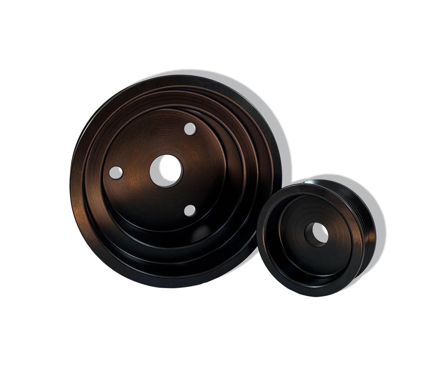 JET Underdrive Pulley Kits 90103 Set, Serpentine, Steel, Black, Ford, Mercury, SUV, Pickup, Passenger Car, 4.9, 5.0, 5.8L, L6, V8, Set