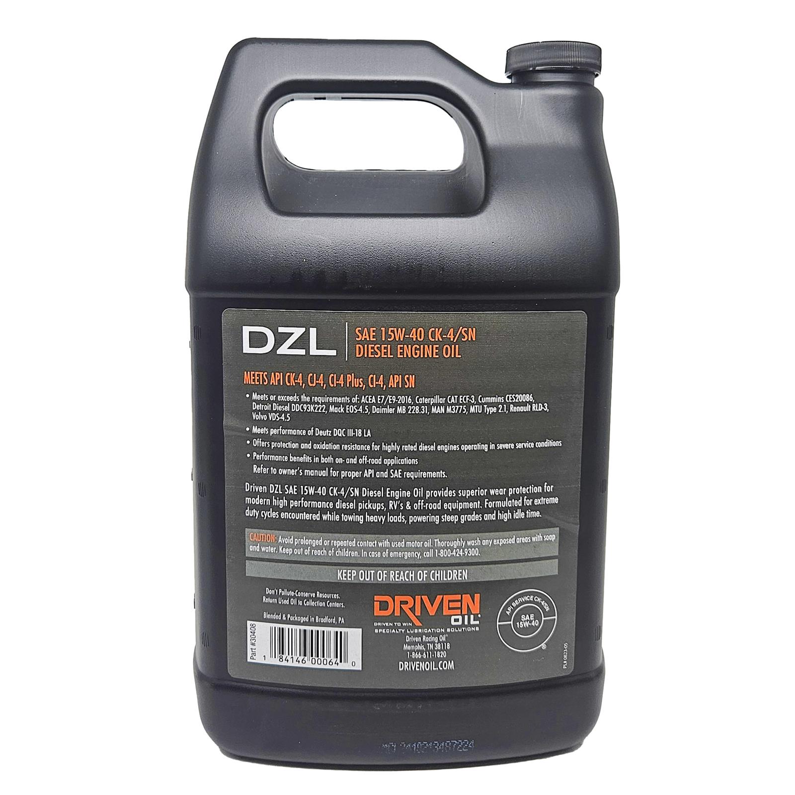 Driven DZL 15W40 CK-4 Diesel Oil 30408