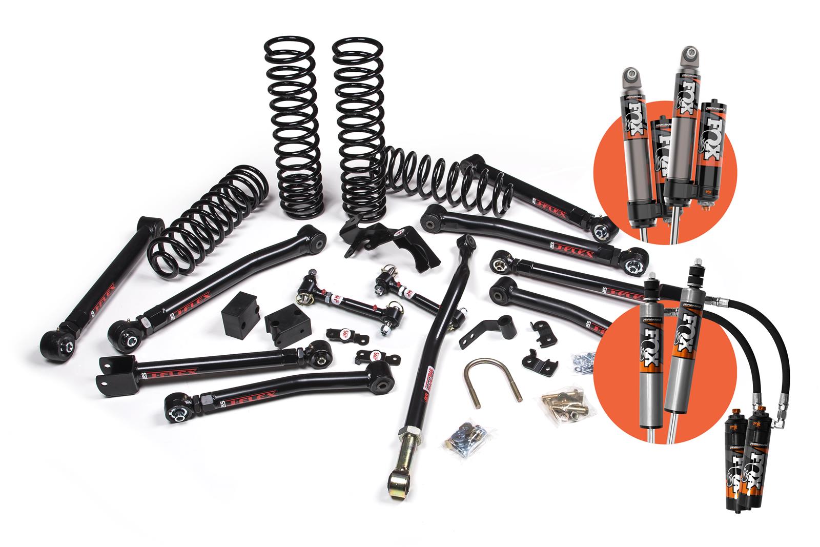 J Spec Racing JKS Manufacturing JSPEC149PES JKS J-Krawl Suspension Systems with Fox 2 ...