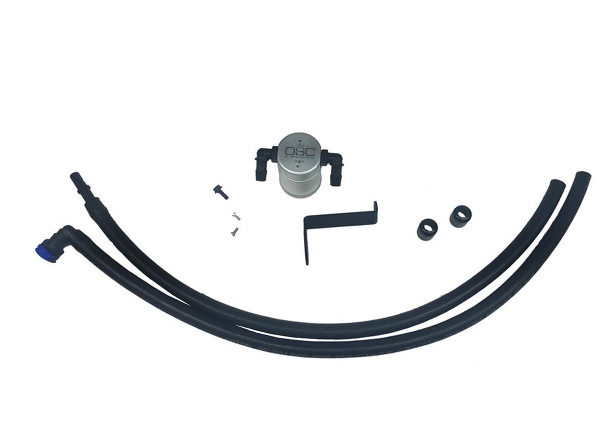 J&L 2019-2024 Ford Ranger 2.3L Driver Side Oil Separator 3.0 - Clear Anodized thumbnail 2