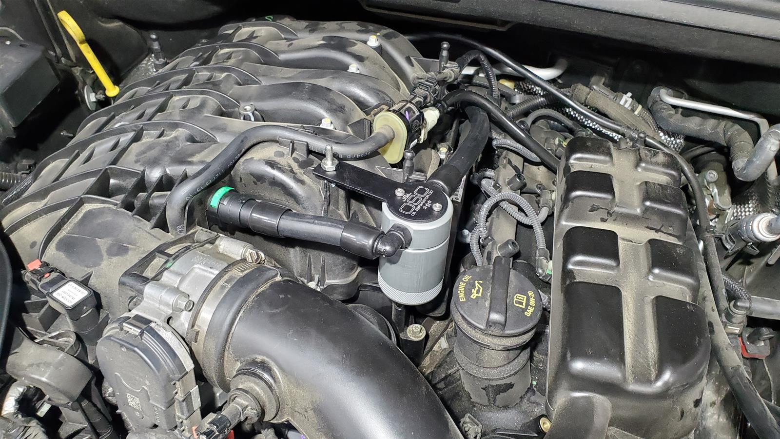 J&L 16-25 Dodge Durango / Jeep Grand Cherokee 3.6L Oil Separator 3.0 Passenger Side - Clear Anod thumbnail 2