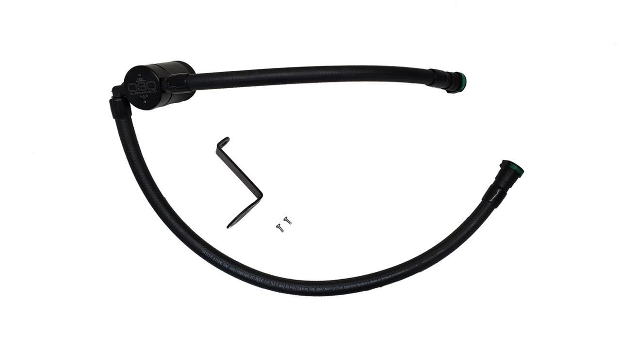 J&L 23-26 Ford F-250/F-350 6.8L;7.3L Oil Separator 3.0 Passenger Side - Black Anodized thumbnail 3