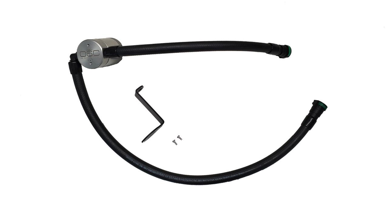 J&L 23-26 Ford F-250/F-350 6.8L;7.3L Oil Separator 3.0 Passenger Side - Clear Anodized thumbnail 3
