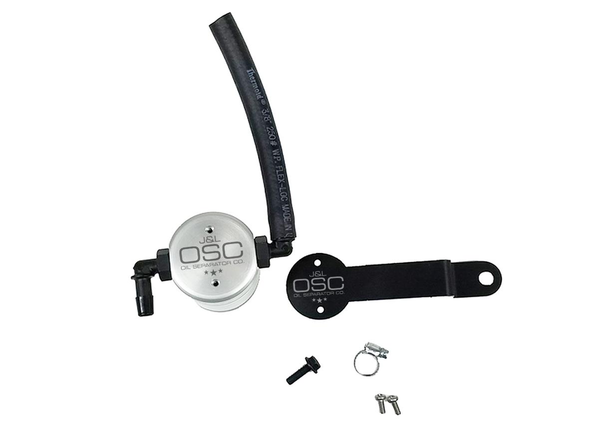 J&L 17-21 Honda Civic Type R Passenger Side Oil Separator 3.0 - Clear Anodized thumbnail 2