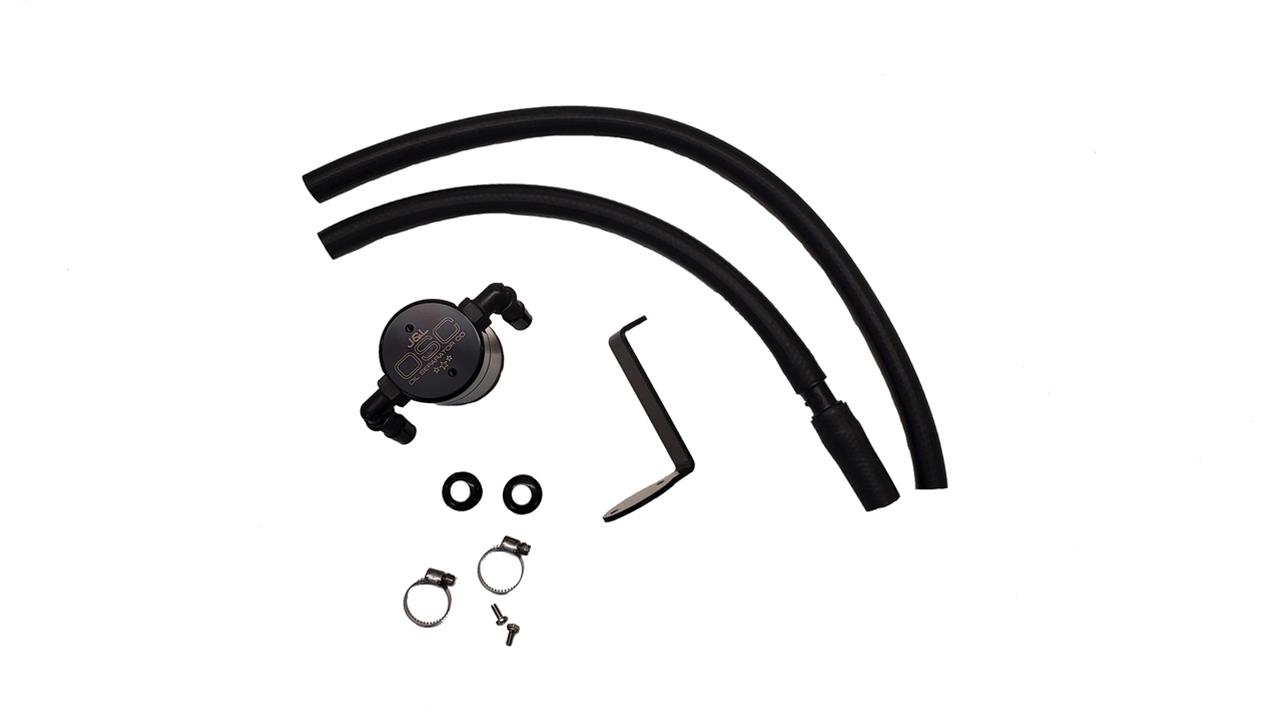 J&L 14-24 Mazda CX5 2.5L Non-turbo Driver Side 3.0 Oil Separator Kit - Black Anodized thumbnail 2