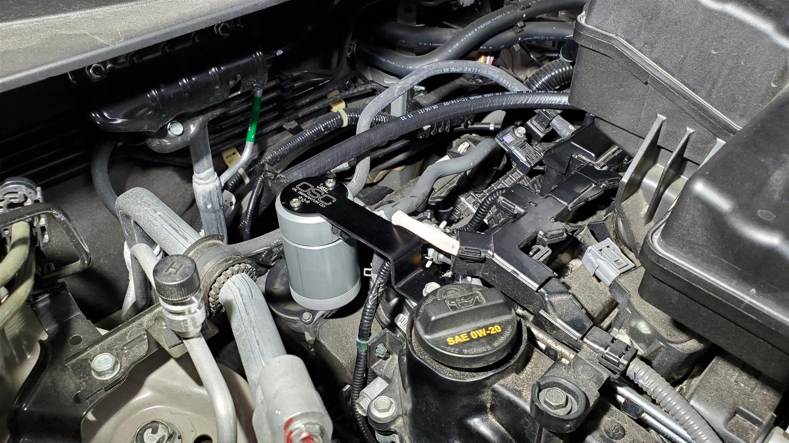 J&L 17-24 Honda CRV 1.5L Turbo Passenger Side Oil Separator 3.0 - Clear Anodized