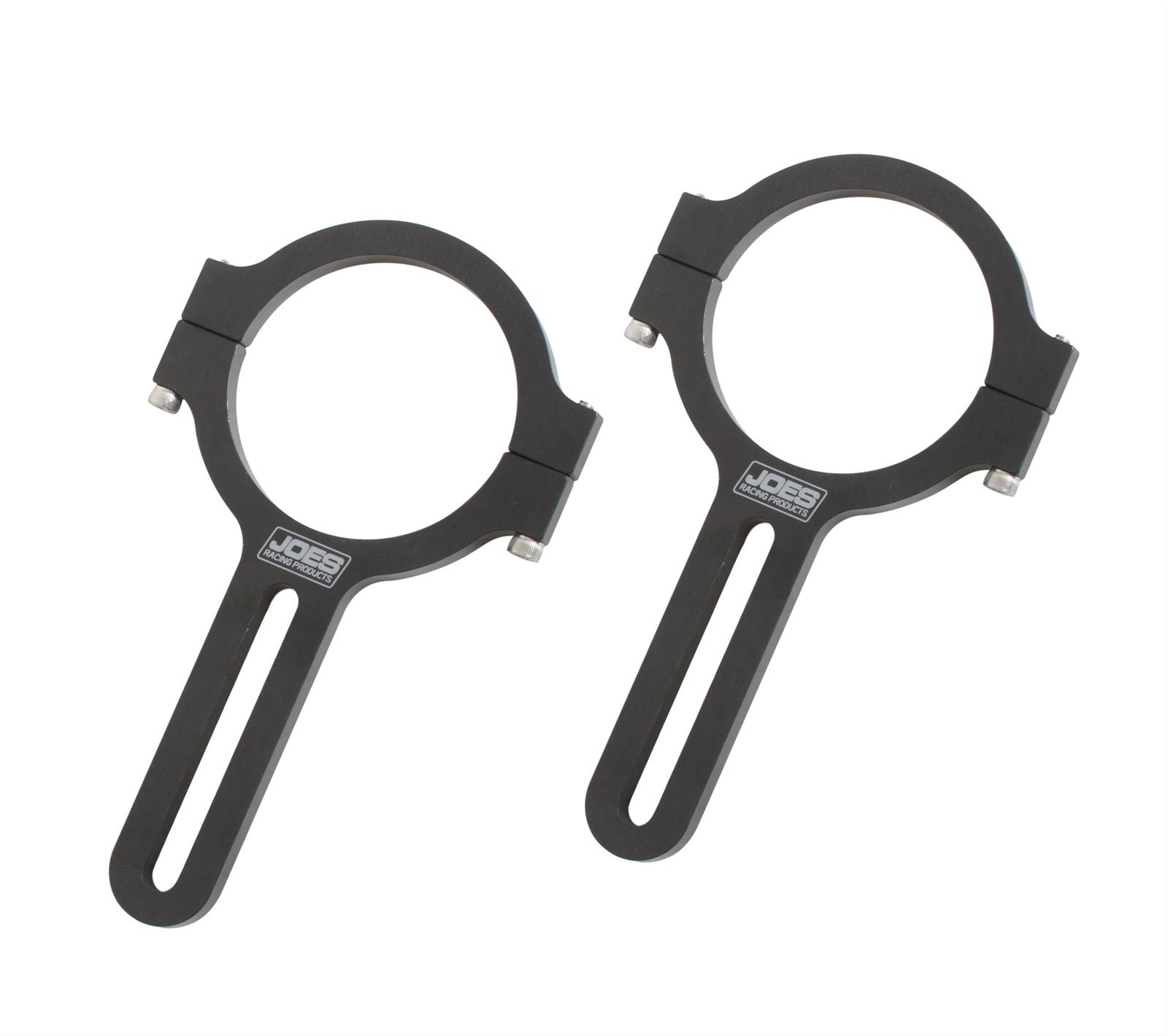 JOES Racing Products Rear View Mirror Brackets 11254 Brackets, 2 1/2 in. Long, Billet Aluminum, Black Anodized, 1 3/4 in. Tubing Size, Pair thumbnail 2