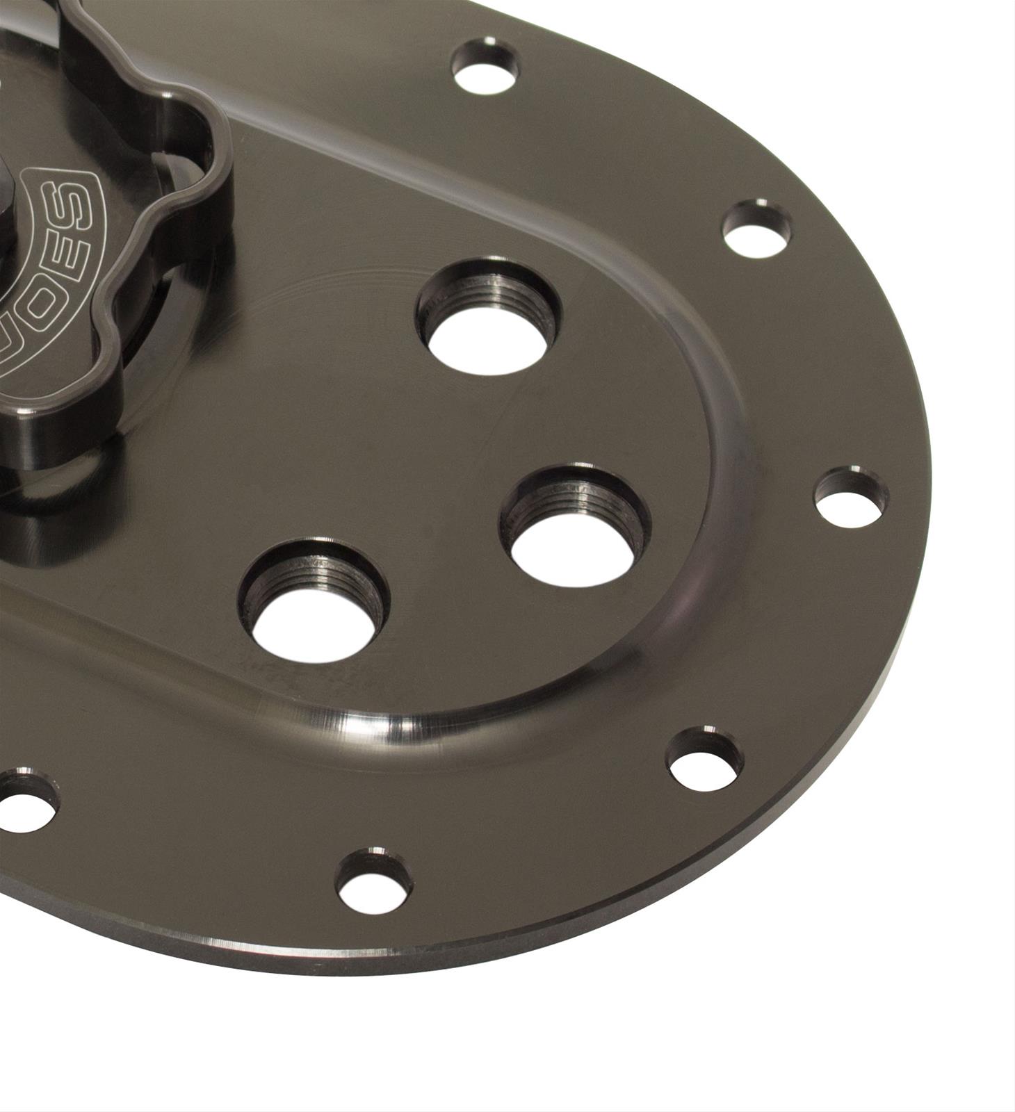 JOES Racing Products Fuel Fillers 13274 Cell Caps, Screw-On, Aluminum, Black Anodized, Three #6 SAE Ports, #8 SAE Rollover Valve, Gasket Included, Each thumbnail 2