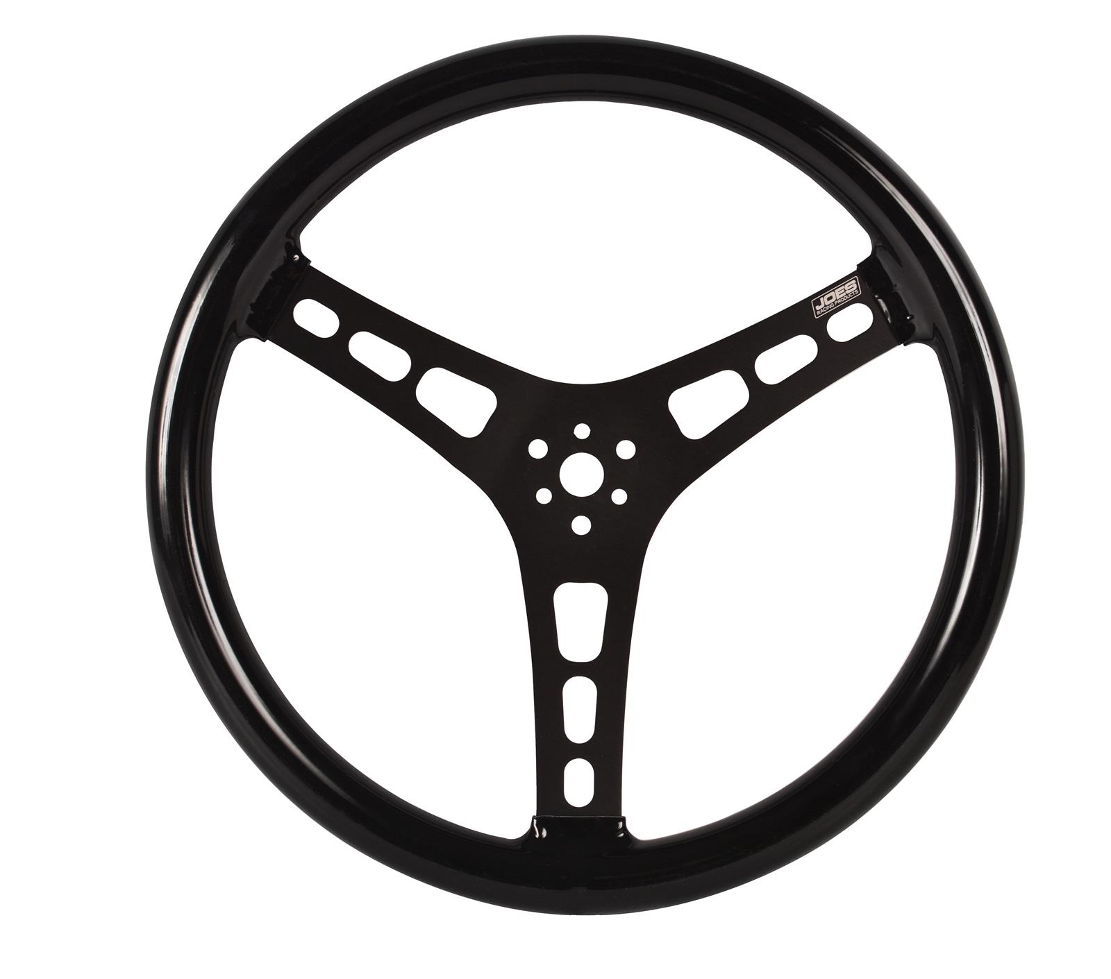 JOES Racing Products Rubber Coated Steering Wheels 13513-CB Wheels, Coated, 13.0 in. Diameter, 2.5 in. Dish, Black, 3-Spoke, Sticky Grip, Dual 3-Bolt Mount Pattern, Each thumbnail 3