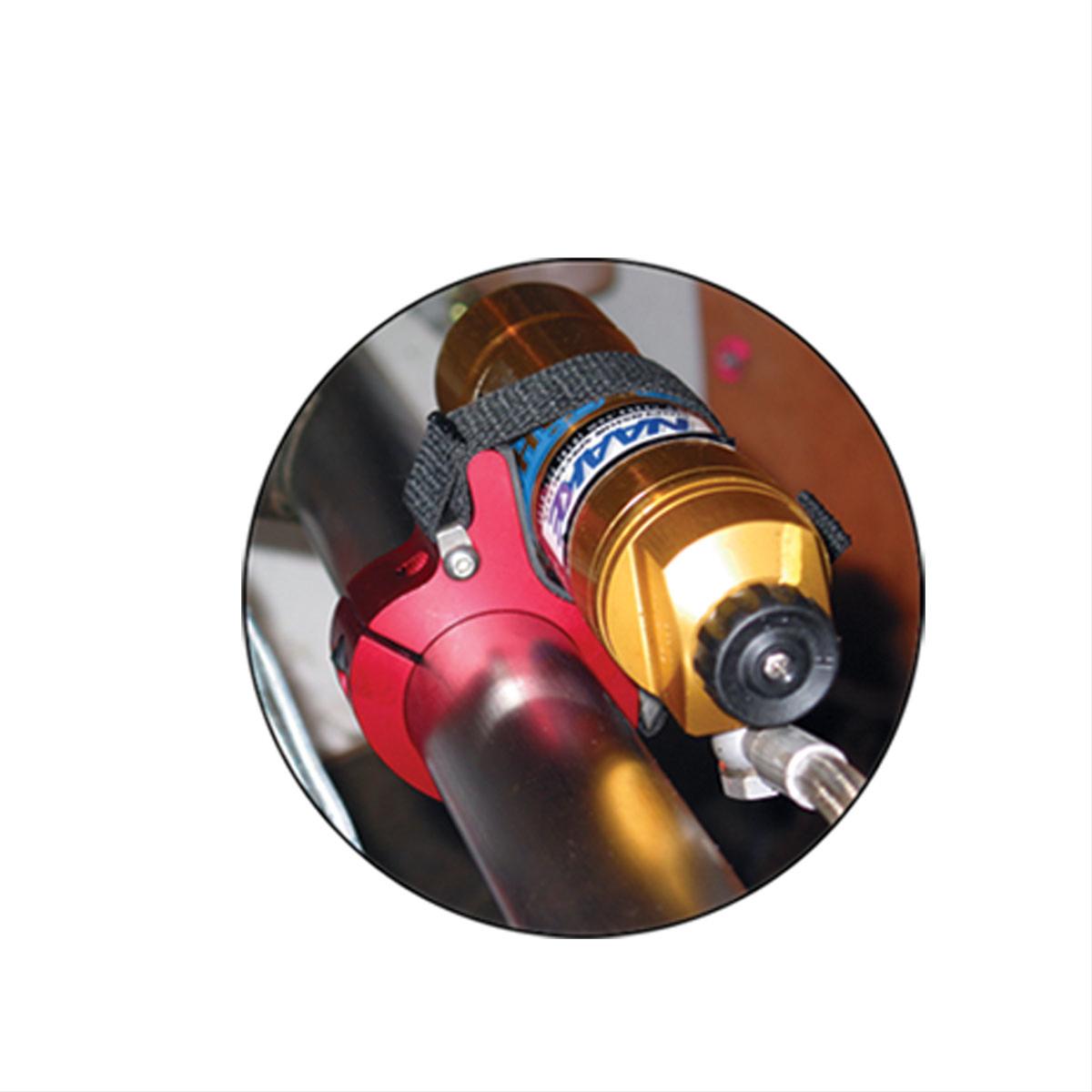 JOES Racing Products Shock Reservoir Mounting Kits 19410 Bracket, Aluminum, Red Anodized, 1.250 in Tube, Each