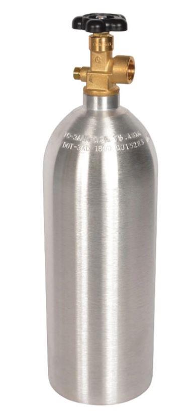 JOES Racing Products Nitrogen Tanks 32352-T Replacement Tank, Portable, 1,800 Maximum psi, Aluminum, Natural, Each
