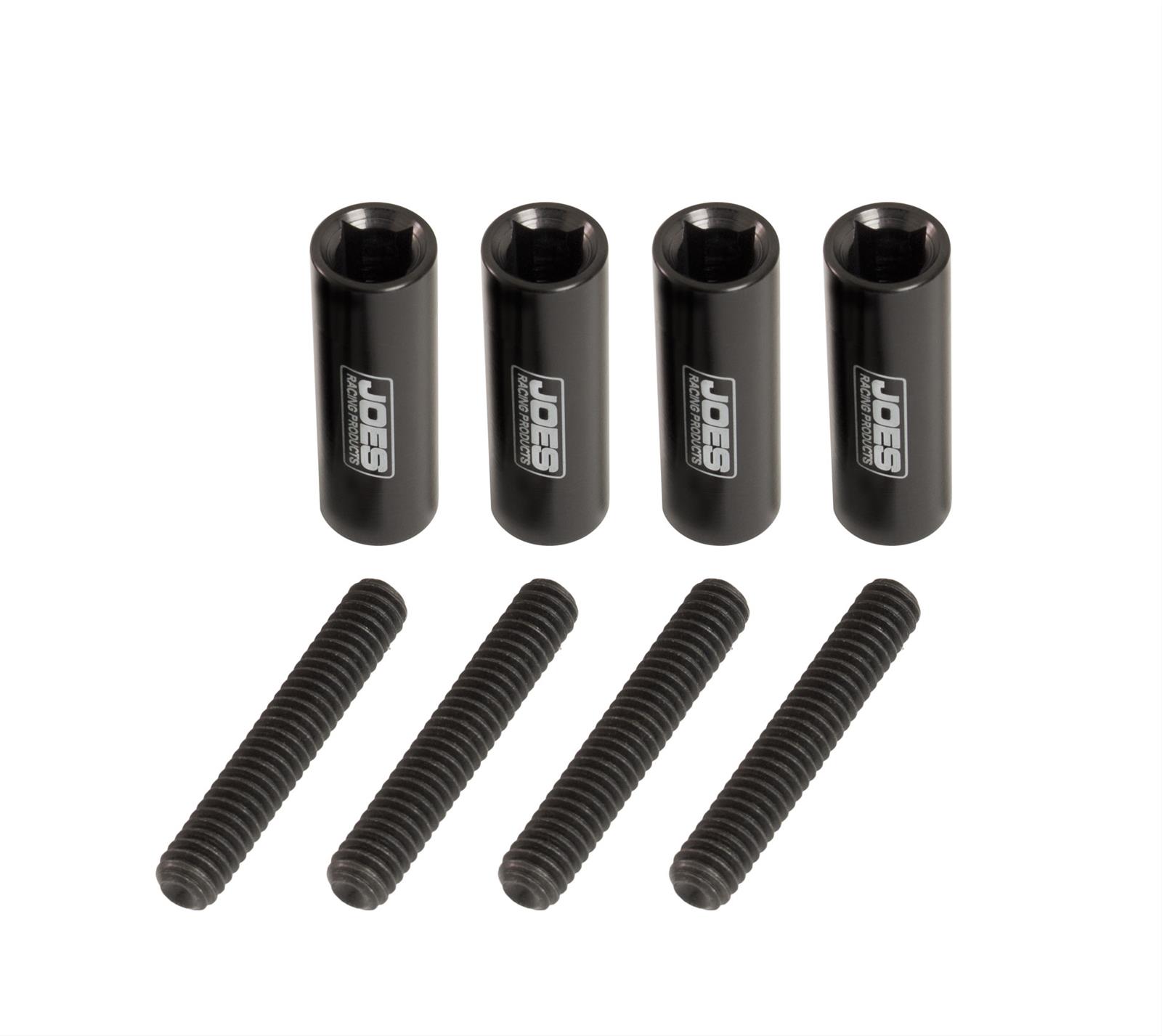 JOES Racing Products Valve Cover Fasteners 34350 Fasteners, 1/4 in. Drive Design, Aluminum/Steel, Black Anodized, 1/4 in.-20, Set of 4