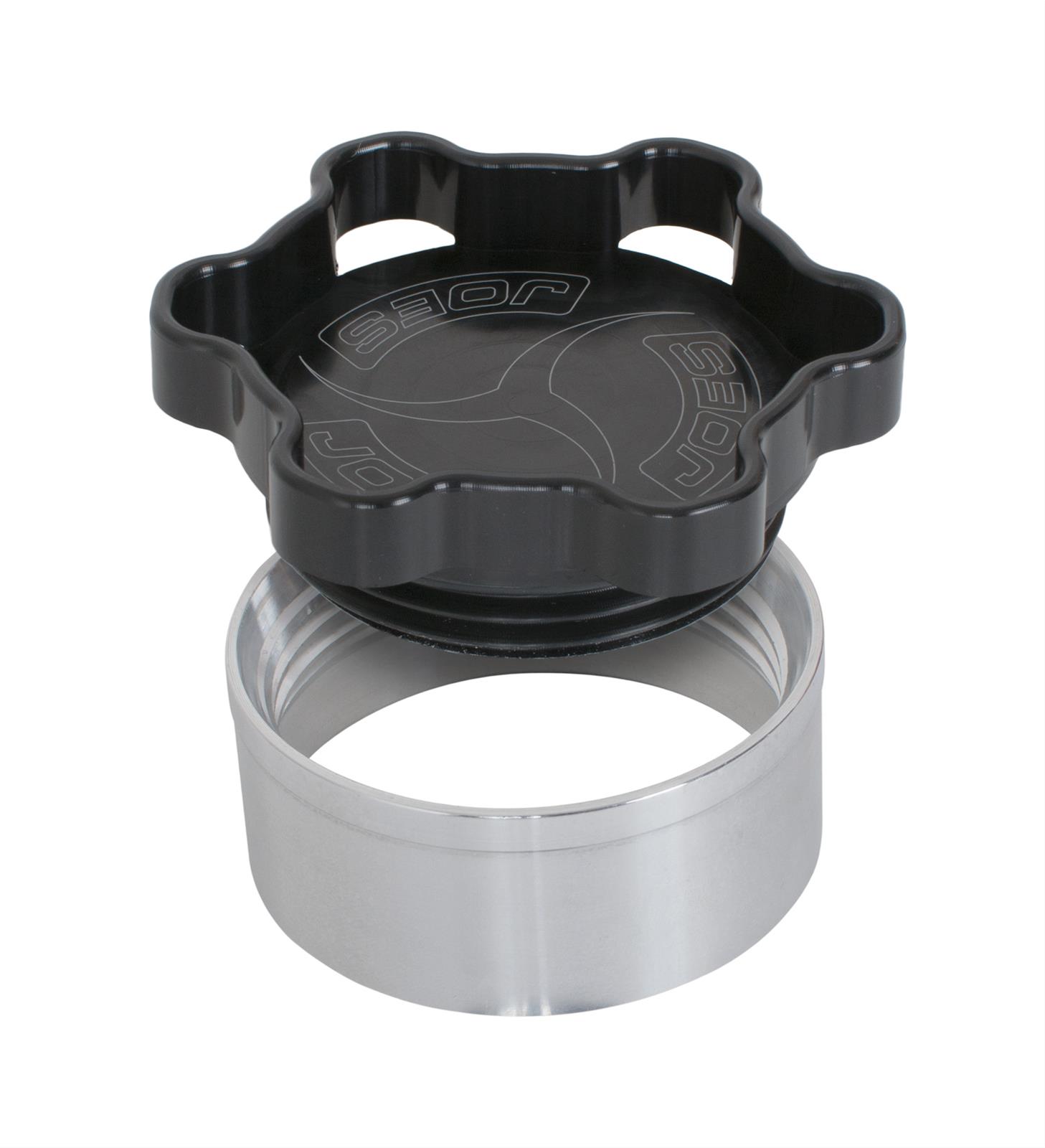 JOES Racing Products Weld-On Bung and Cap Assemblies 37402 Assembly, Weld-On, Aluminum, Female Threads, 2.375 in. O.D., 2.000 in. I.D., Each thumbnail 4