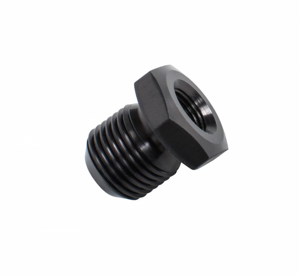 JOES Racing Products Reducer Fittings 42730 Fitting, Adapter, Adapter, Straight, Aluminum, Black Anodized, 5/8-18 in., 1/8 in., Each thumbnail 2