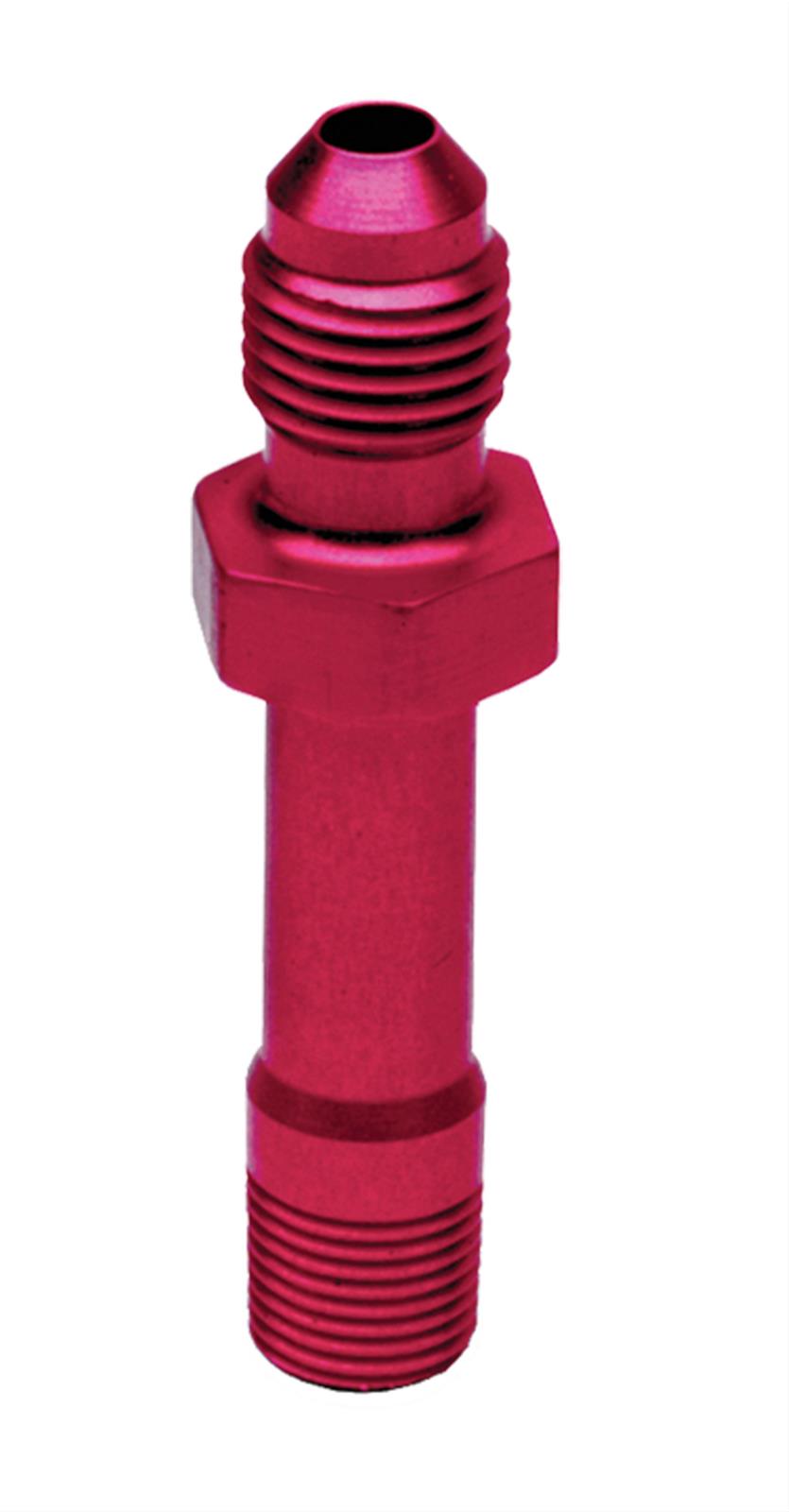 JOES Racing Products Oil Pressure Fittings 42799 Fitting, Adapter, AN to NPT, Straight, Aluminum, Red Anodized, 1/8 in. NPT, -3 AN, Each thumbnail 2