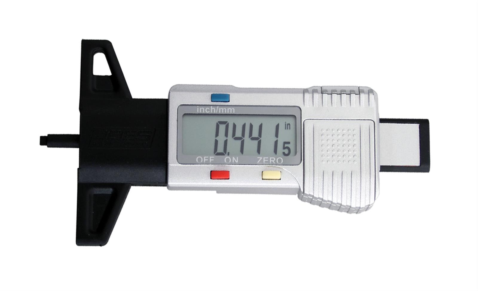 JOES Racing Products Digital Tread Depth Gauges 56100 Tire Gauge, Digital, 0-1 in. Range, Silver Face, Each