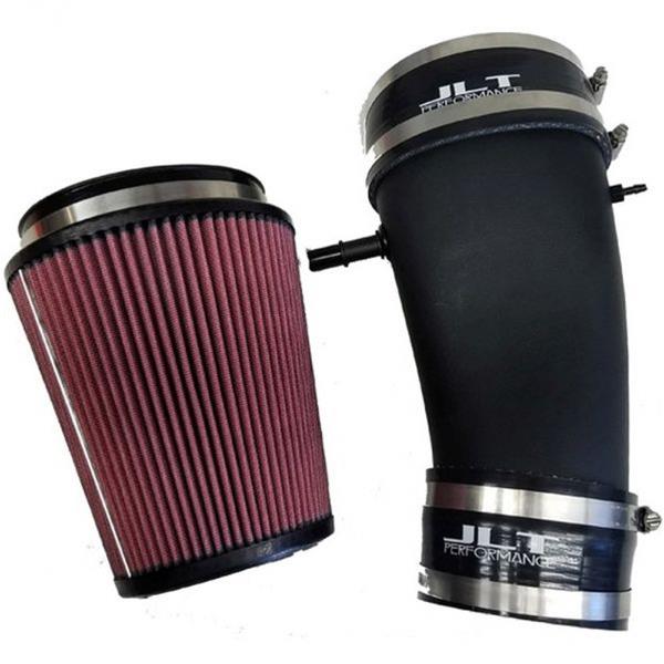 JLT 10-14 Ford Mustang GT500 Black Textured Induction Kit w/Replacement Red Air Filter