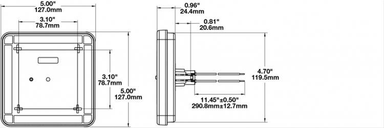J.W. Speaker Marker Light Assemblies 342301 224-12/24V ECE-SAE LED S&T w/Wires thumbnail 2