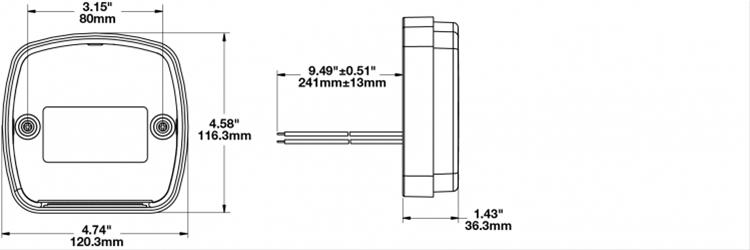 J.W. Speaker Taillight Assemblies 343151 236-12/24V ECE Stop&Tail w/Reflex thumbnail 2