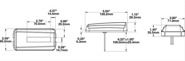 J. W. Speaker 157 LED Side Turn Signal Lights 344311 Indicator, Light, Front, Amber Lens, Each thumbnail 2