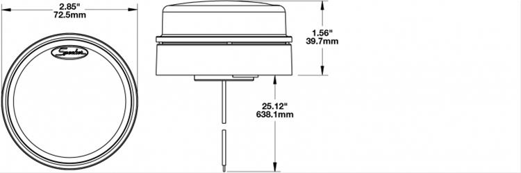 J. W. Speaker 217 LED Signal Lights 345421 Auxiliary Light, Reverse Light, LED, 3 in. Round, Clear, Polycarbonite, 12-24 V, Each