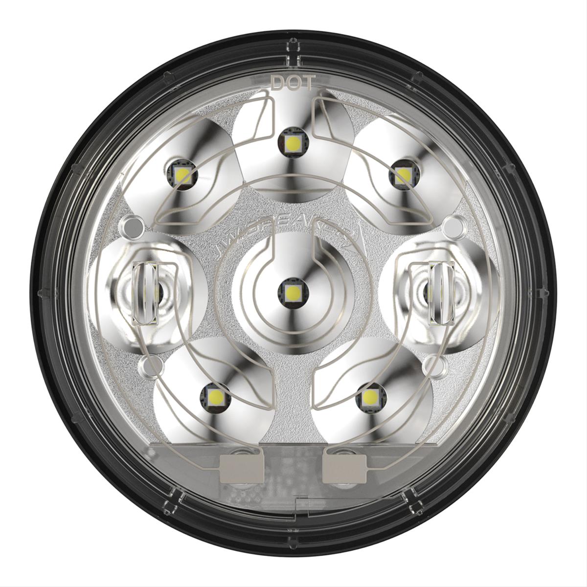 J. W. Speaker 234 DOT-Compliant SmartHeat LED Taillights 346471 Trailer Light, Backup Lamp, 4 in., Heated Clear Lens, LED, White, Each