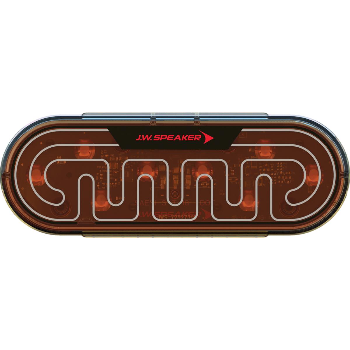 J.W. Speaker Taillight Assemblies 0346711 274-12/24V AMB R/TN HTD OVAL DOT thumbnail 2