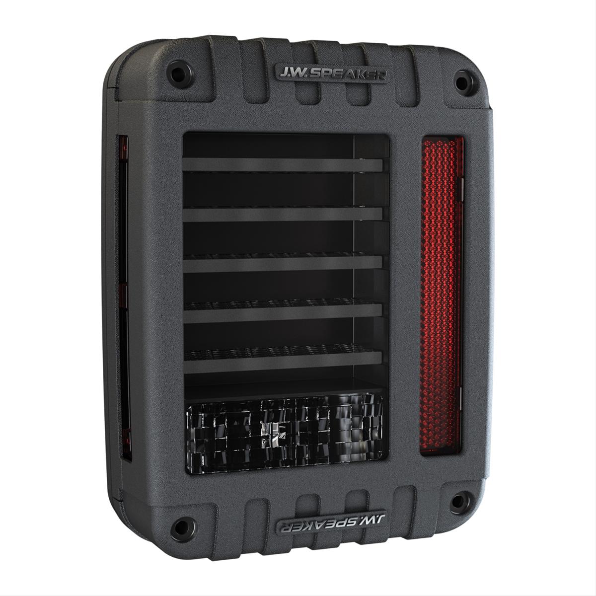 J. W. Speaker 279 DOT-Compliant LED Taillights 347553 Taillight Assemblies, Taillight, Rectangular, 8.28 in. Height, 6.05 in. Width, 3.43 in. Depth, Clear Lens, Black Housing, Pair