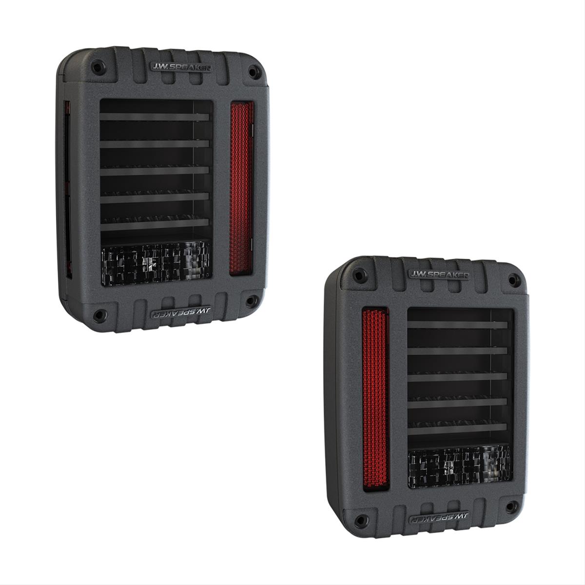 J. W. Speaker 279 DOT-Compliant LED Taillights 347553 Taillight Assemblies, Taillight, Rectangular, 8.28 in. Height, 6.05 in. Width, 3.43 in. Depth, Clear Lens, Black Housing, Pair thumbnail 3