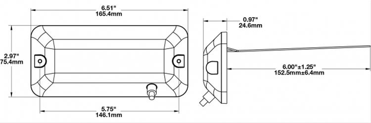 J.W. Speaker Interior Lights 443281 411-1 12/24V LED Dome Lamp 2-Wire Switch thumbnail 2