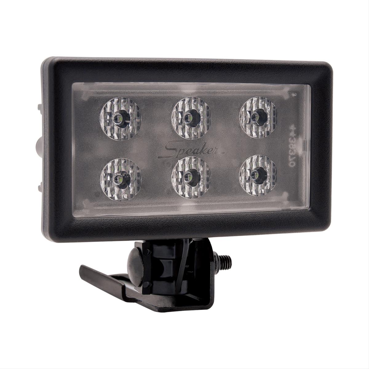 J. W. Speaker 806 LED Work Lights 545971 Auxiliary Light, Light, LED, Flood Beam, with Bottom Mount, 5 x 3 in. Rectangular, Clear, Aluminum, 12 V, Each