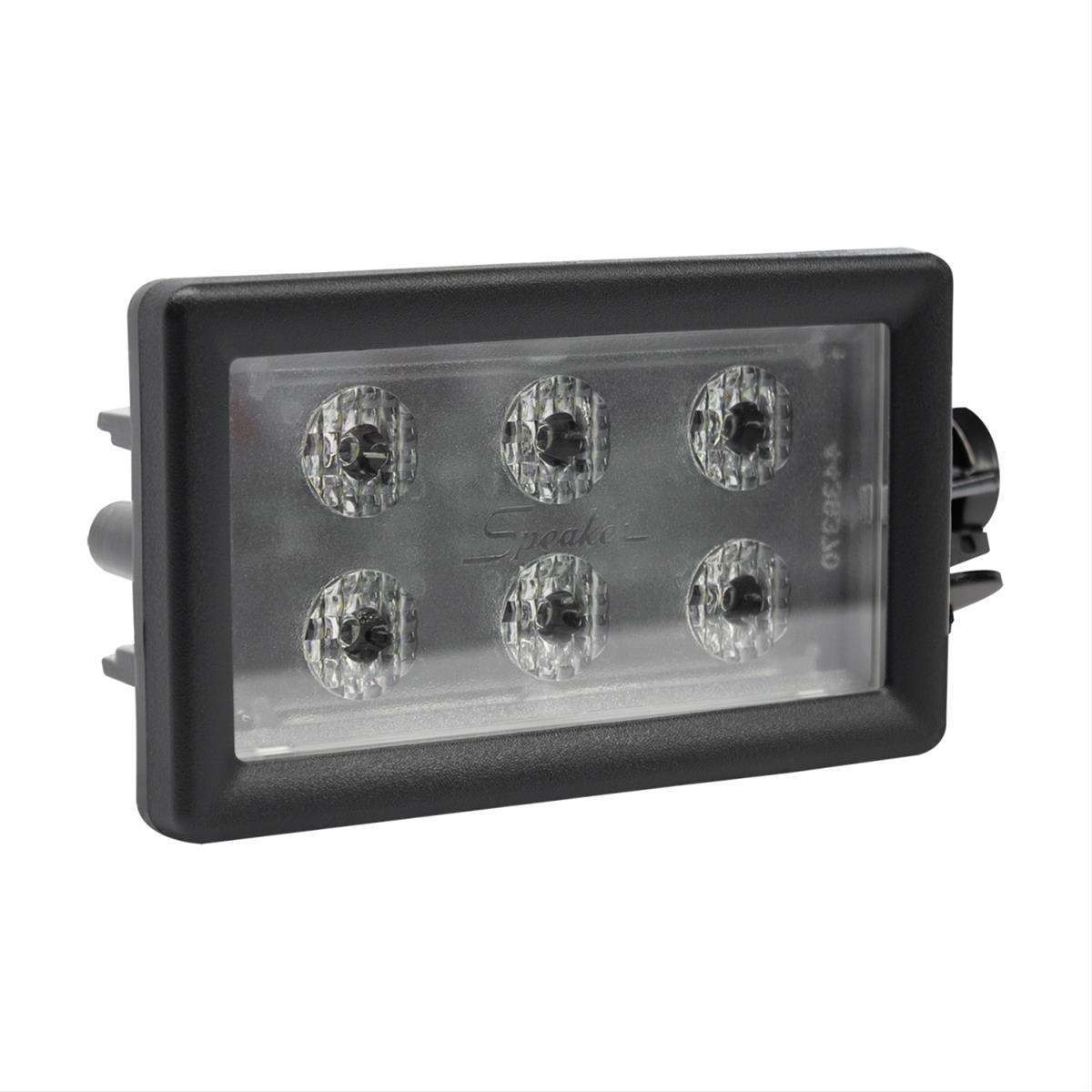 J. W. Speaker 806 LED Work Lights 545981 Auxiliary Light, Light, LED, Flood Beam, with Side Mount, 5 x 3 in. Rectangular, Clear, Aluminum, 12 V, Each