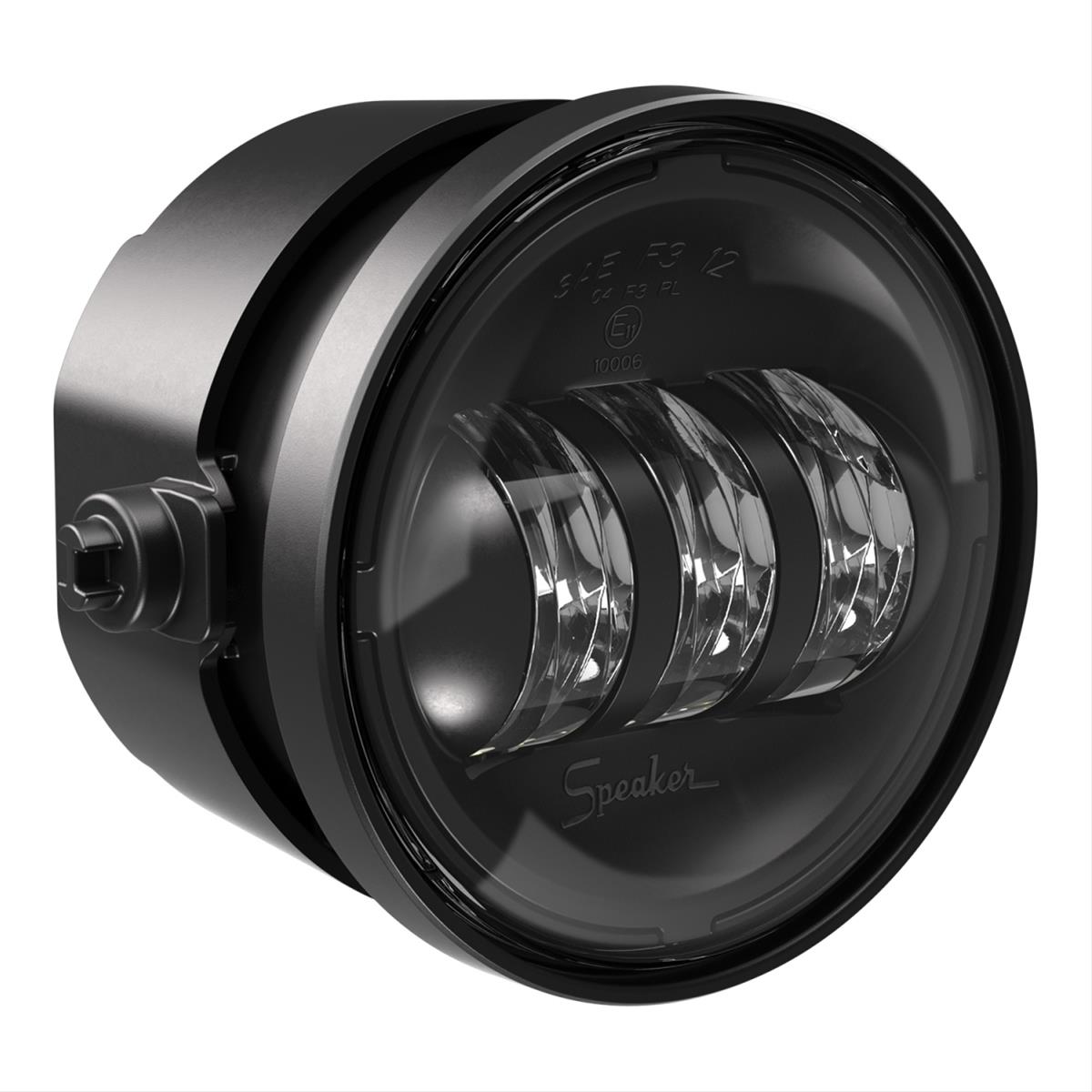 J. W. Speaker 6146 Ford Fog Lights 549671 Auxiliary Light, Light, LED, Bumper Mount, 4 in. Round, Clear, Black Inner Bezel, Aluminum, 12 V, Ford, Each