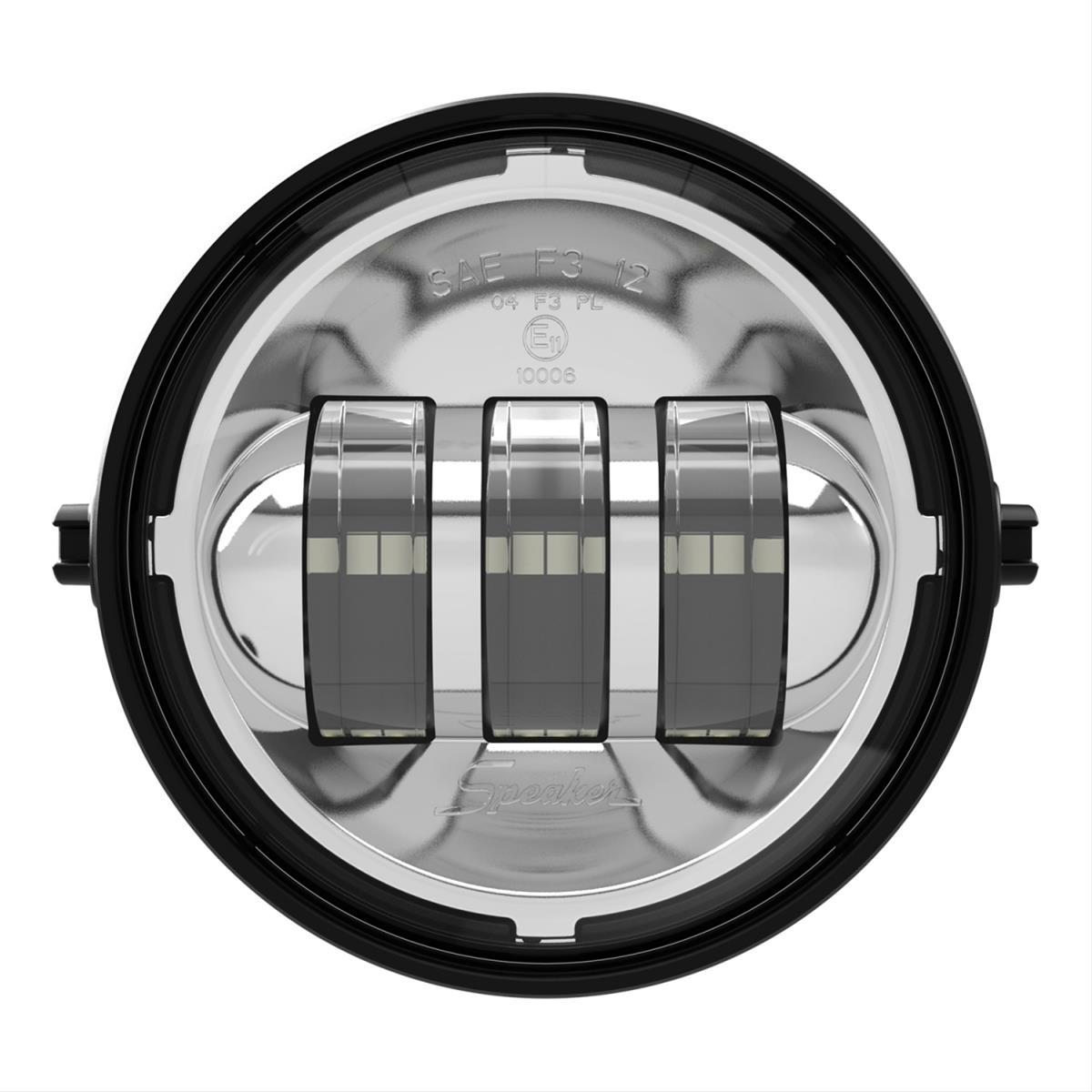 J. W. Speaker 6146 Ford Fog Lights 549681 Auxiliary Light, Light, LED, Bumper Mount, 4 in. Round, Clear, Chrome Inner Bezel, Aluminum, 12 V, Ford, Pair thumbnail 2