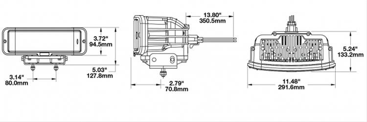 J. W. Speaker 9800 LED Headlights 550161 Headlight Assemblies, Model 9800, LED, Clear Lens, Black Housing, Black Bezel, 12-24 V RHT High Beam, Delphi 12052848 Connector, Pair thumbnail 4