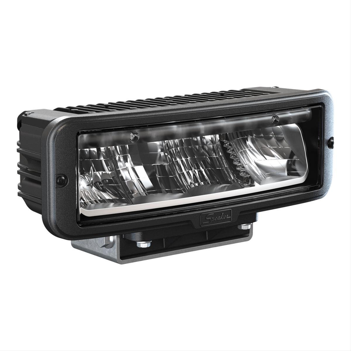 J. W. Speaker 9800 LED Headlights 550171 Headlight Assemblies, Model LED, Clear Lens, Black Housing, Black Bezel, 12-24 V High Beam, Delphi 12052848 Connector, Pair thumbnail 2