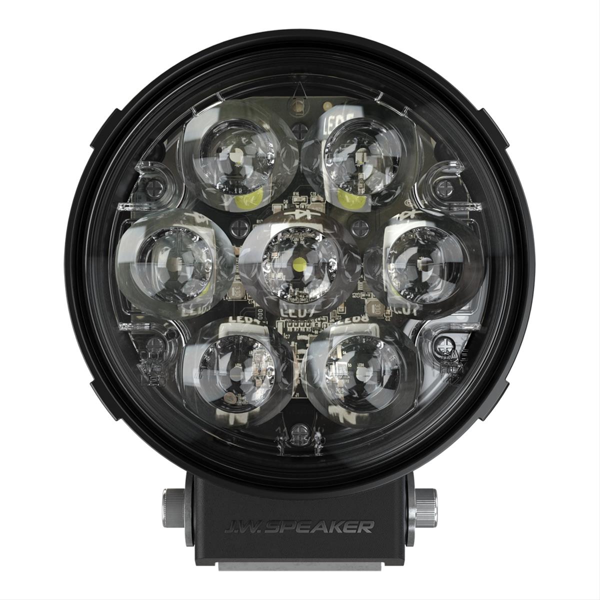 J. W. Speaker TS3001R LED Auxiliary Lights 550463 Light, ECE Light, LED, Adjustable Bracket Mount, 6 in. Round, Clear, Composite, 12-24 V, Pair thumbnail 2