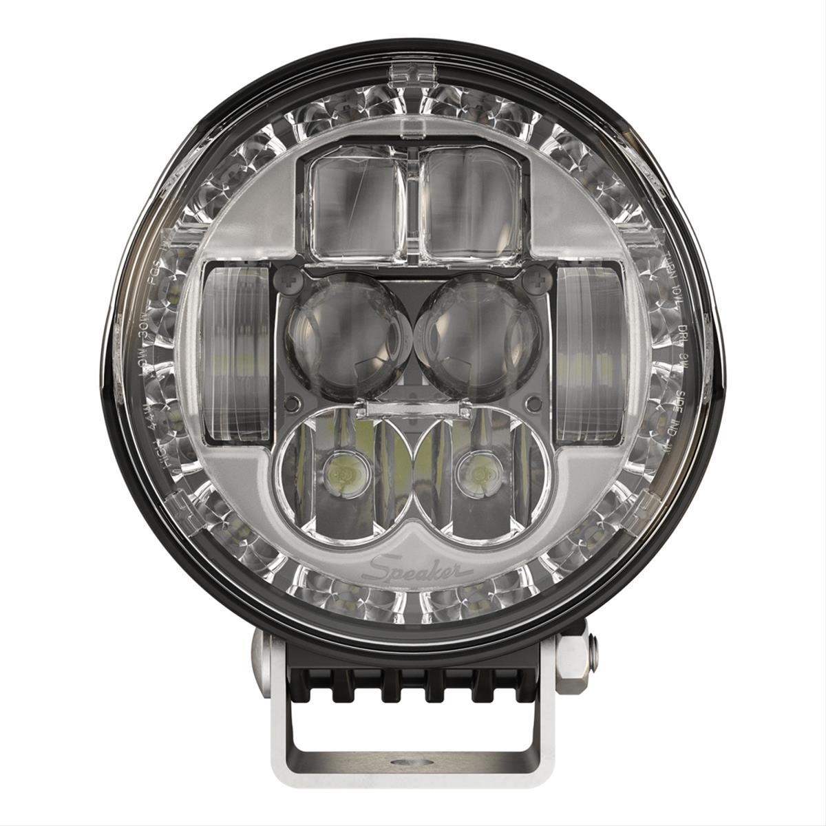J. W. Speaker 8632 Evolution LED Headlights 551991 Headlight Assemblies, Model Evolution, LED, Clear Lens, Black Housing, 12-24 V Right Headlight, Each