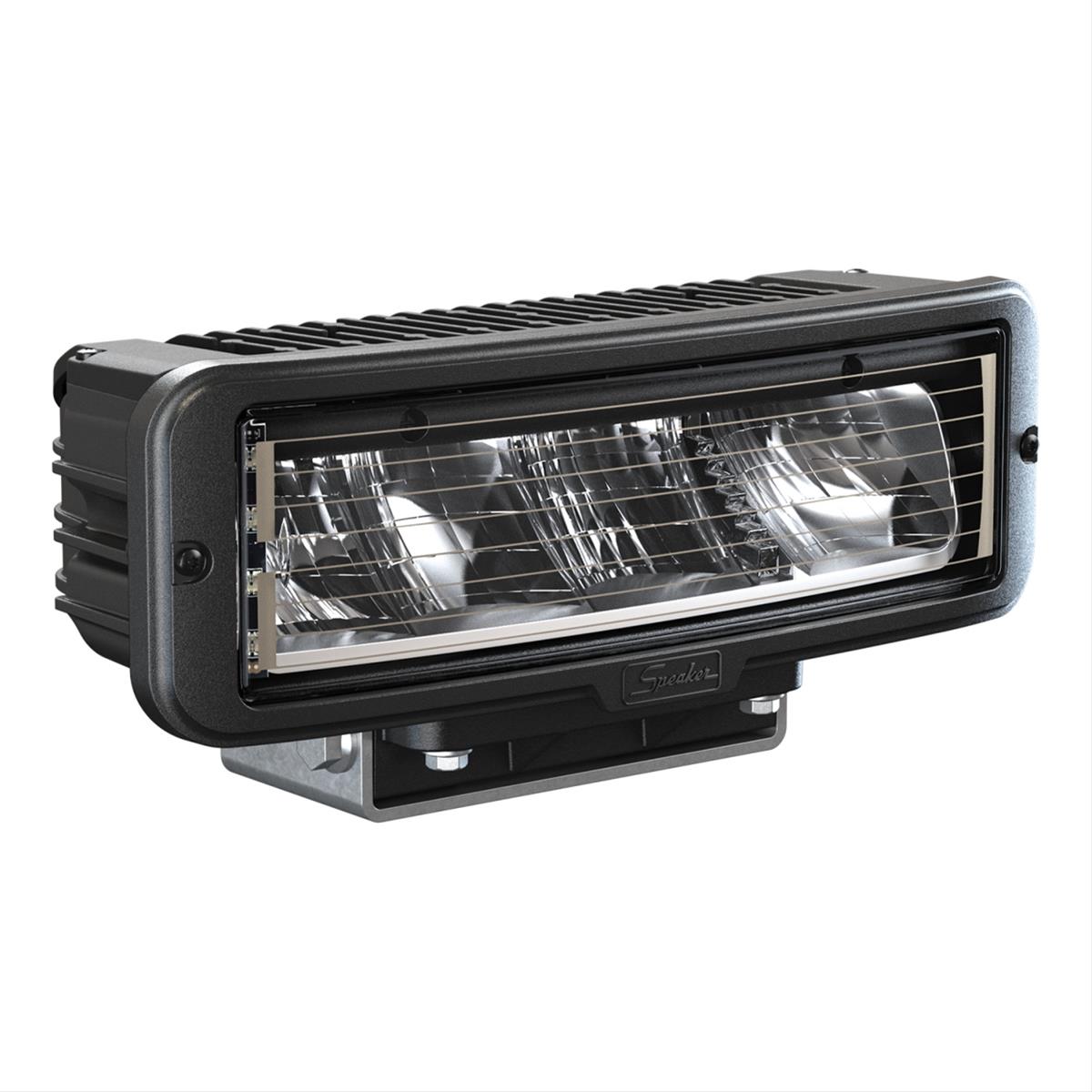 J. W. Speaker 9800 SmartHeat LED Headlights 552243 Headlight Assemblies, Headlights, 12 V, Rectangle, Clear Lens, Black Housing, 11.480 in. Length, 3.720 in. Height, Pair