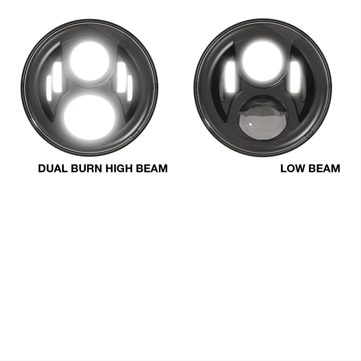 J. W. Speaker 8700 Evo 2 DOT-Compliant Dual Burn LED Headlights 554961 Headlight, LED, Round, Clear Lens, Gray Housing, Chrome Inner Bezel, 7.000 in. Diameter, Each thumbnail 3