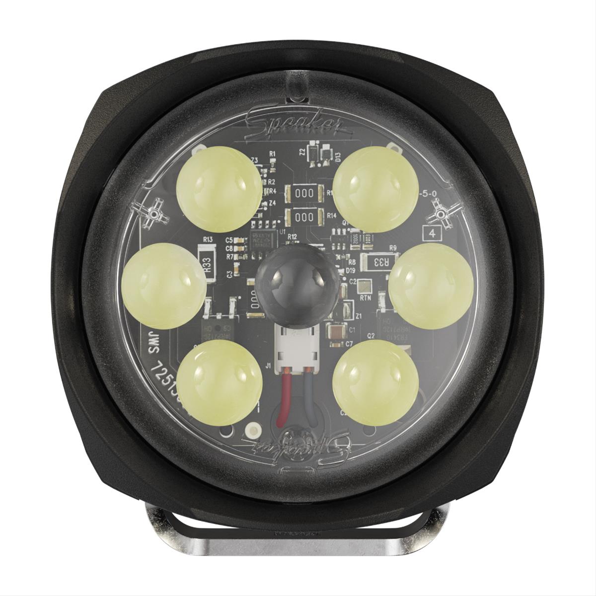 J. W. Speaker 4418 LED Work Lights 555003 Auxiliary Light, Light, LED, Flood Beam, 3.5 in. Square, Clear, Aluminum, 12 V, Pair