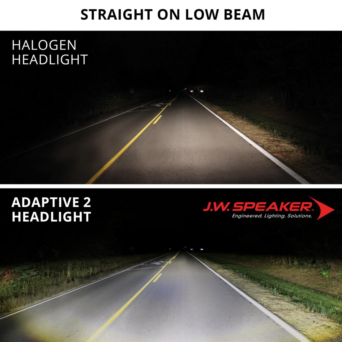 J. W. Speaker 8790 Adaptive 2 LED Headlights 555031 Headlight, LED, Round, Clear Lens, Gray Housing, Chrome Inner Bezel, 7.000 in. Diameter, Each thumbnail 3
