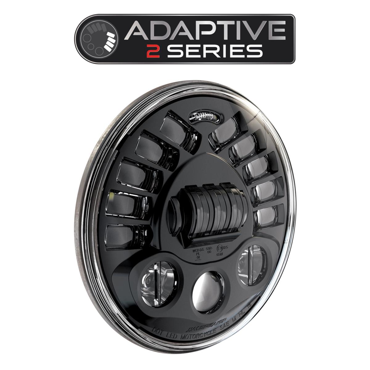 J. W. Speaker 8790 Adaptive 2 LED Headlights 555011 Headlight, LED, Round, Clear Lens, Gray Housing, Black Inner Bezel, 7.000 in. Diameter, Each thumbnail 6