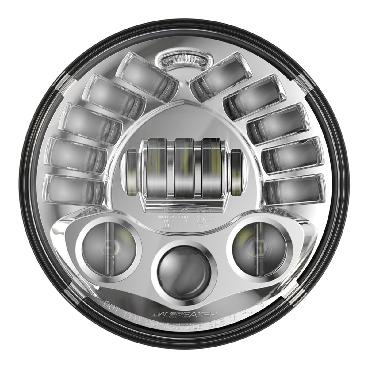 J.W. Speaker Headlight Assemblies 555081 8791A 12V Pedestal Mount Chrome thumbnail 2